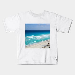 SCENERY 46 - White Sand Blue Water Beach Coast Sky Kids T-Shirt